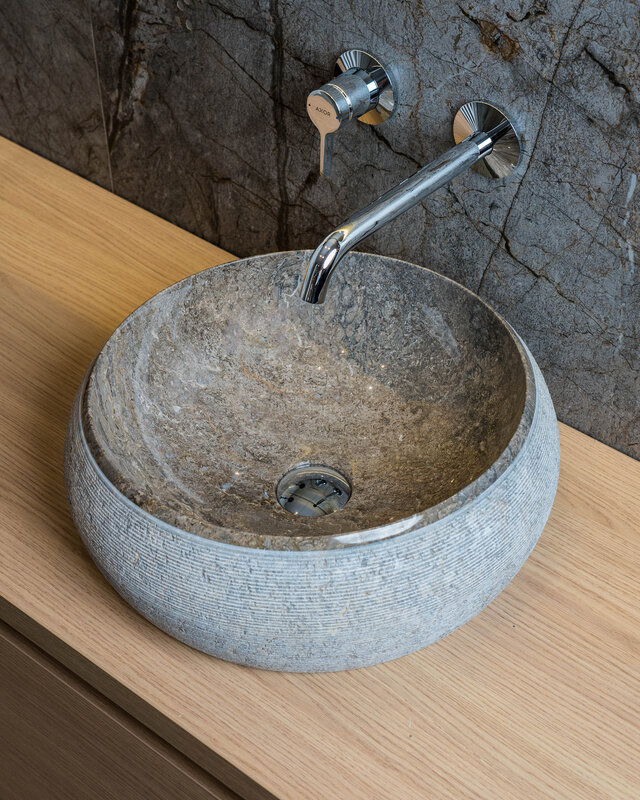 Loutro Bathroomware Waskom Natuursteen | Gefrijnd | 2 Maten
