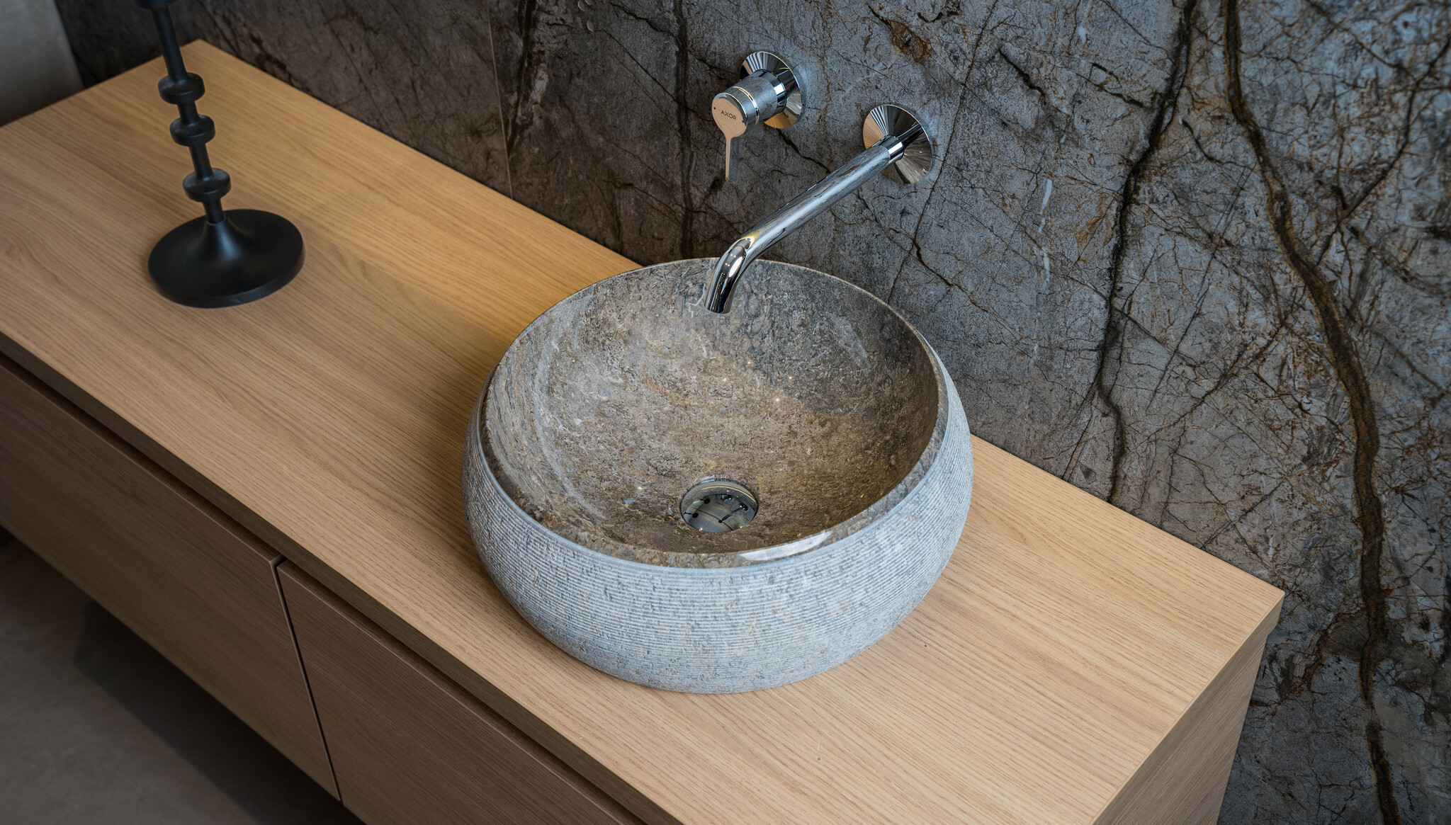 Loutro Bathroomware Waskom Natuursteen | Gefrijnd | 2 Maten