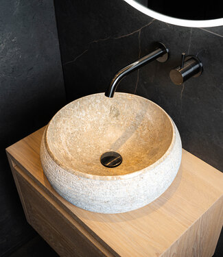 Loutro Bathroomware Waskom Natuursteen | Gefrijnd | 3 Maten