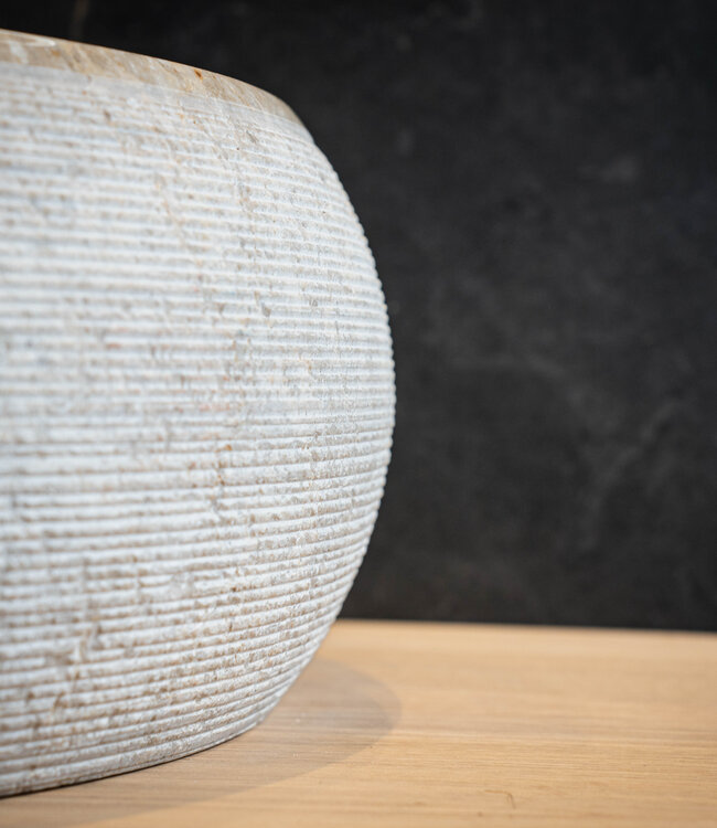 Rene Houtman Waskom Natuursteen | Gefrijnd | 2 Maten