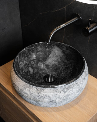 Loutro Bathroomware Waskom Natuursteen | Gefrijnd | 2 Maten