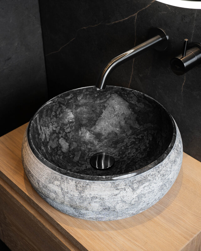 Loutro Bathroomware Waskom Natuursteen | Gefrijnd | 2 Maten
