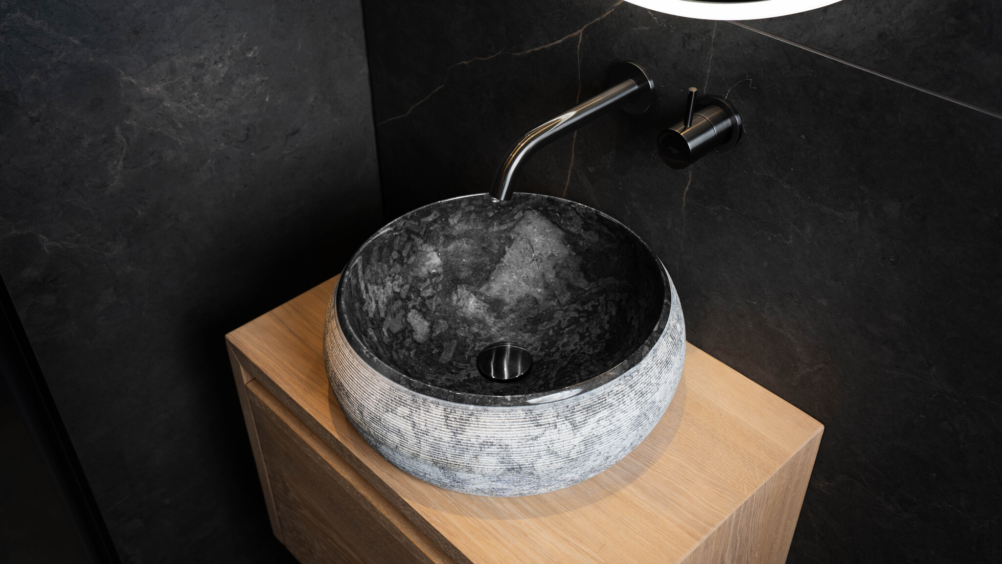 Loutro Bathroomware Waskom Natuursteen | Gefrijnd | 2 Maten