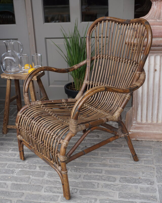 Rene Houtman Bamboe Armstoel/Fauteuil | L83 x B64 x H86 cm