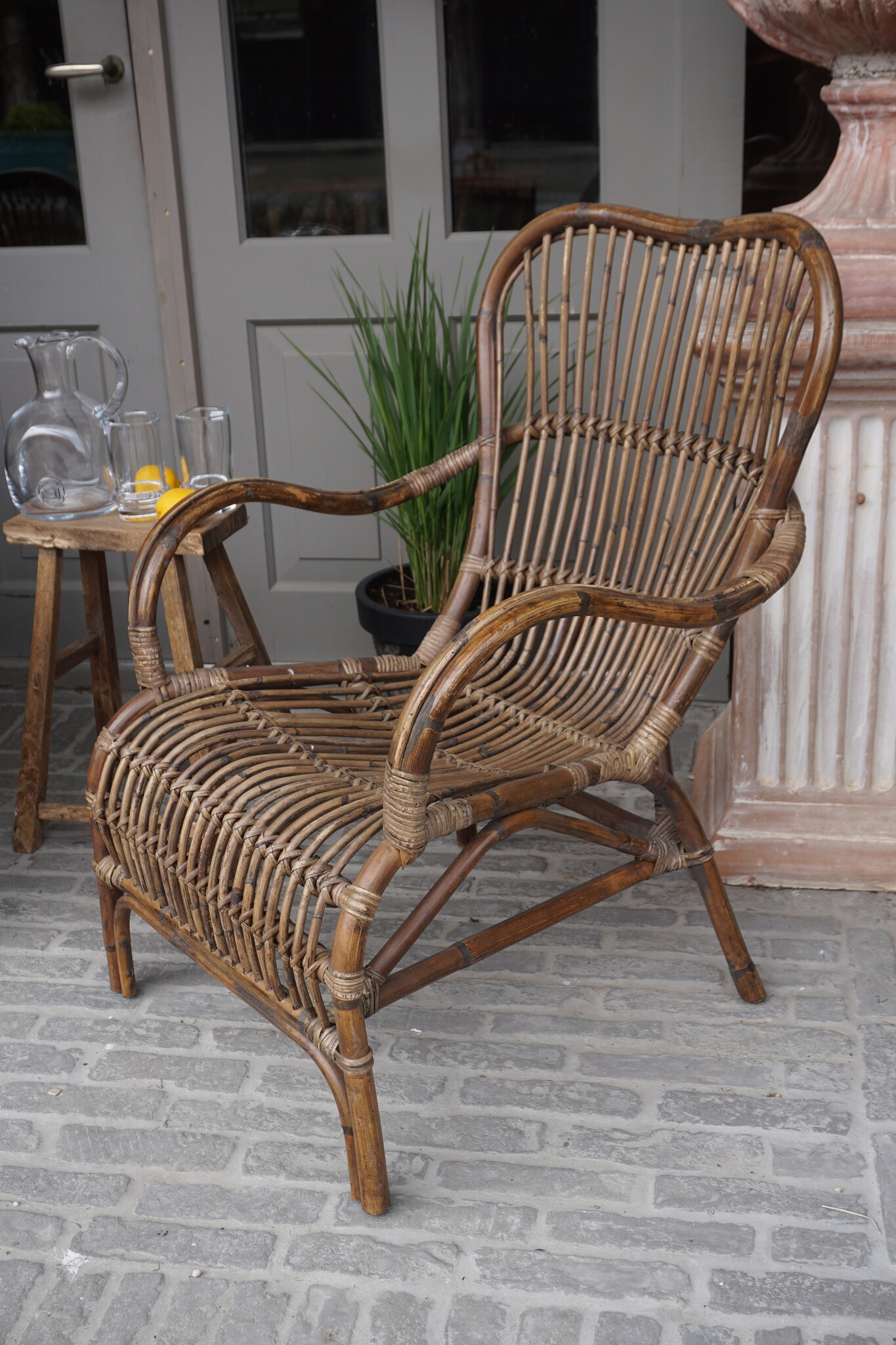 Rene Houtman Bamboe Armstoel/Fauteuil | L83 x B64 x H86 cm