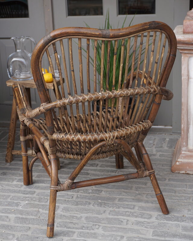 Rene Houtman Bamboe Armstoel/Fauteuil | L83 x B64 x H86 cm