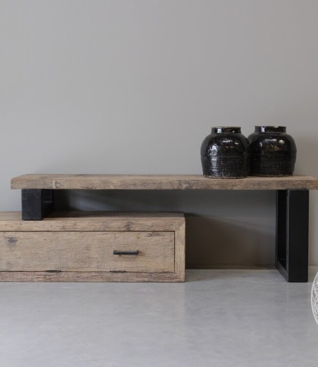 Be-Uniq TV Meubel | 2-delig Met Klep | H50 x B190 x D40