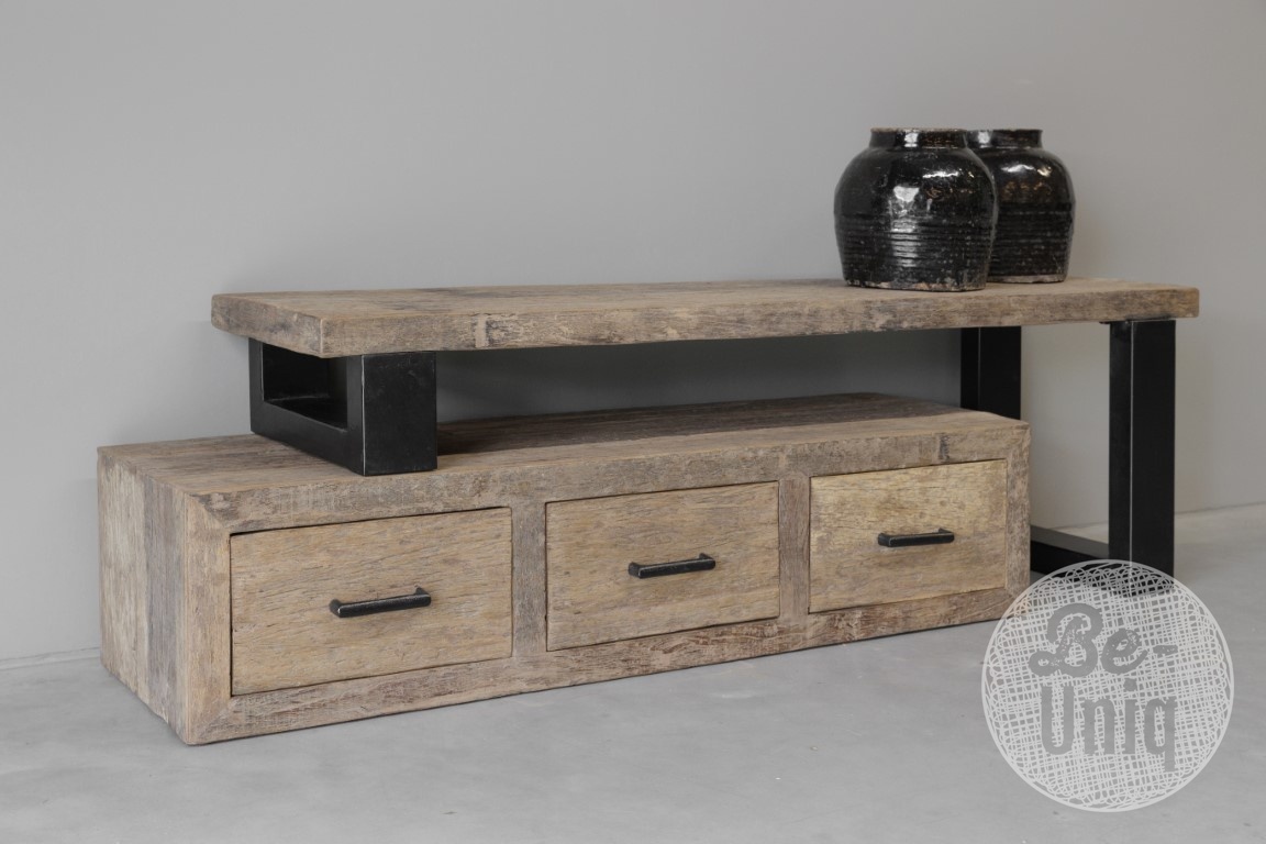 Be-Uniq TV Meubel | 2-delig 3 Lades | H50 x B190 x D40 cm