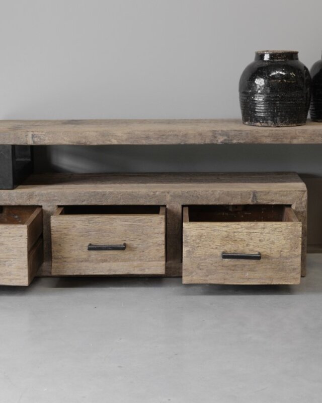 Be-Uniq TV Meubel | 2-delig 3 Lades | H50 x B190 x D40 cm