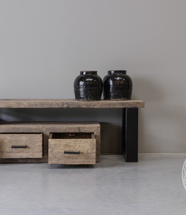 Be-Uniq TV Meubel | 2-delig 3 Lades | H50 x B190 x D40 cm