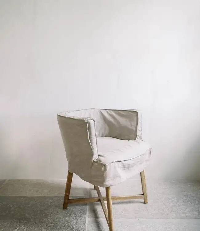 LEEFF Woody (Woodie) Stoelhoes | Light Grey | Linnen