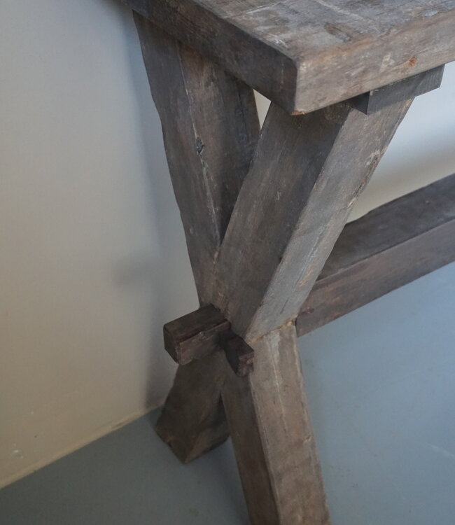 Rene Houtman Sidetable Cross | Oud Hout | Met Lade | B200 cm