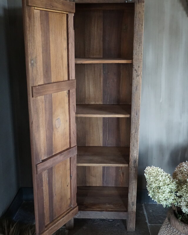 Rene Houtman Badkamerkast Barrano | 1 Deur 3 Planken | H161 x B50