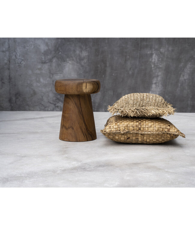 Bazar Bizar The Raffia Kussenhoes Vierkant - Naturel - 40x40 cm