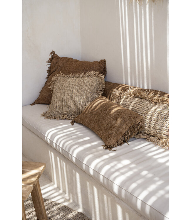 Bazar Bizar The Raffia Kussenhoes Vierkant - Naturel - 40x40 cm