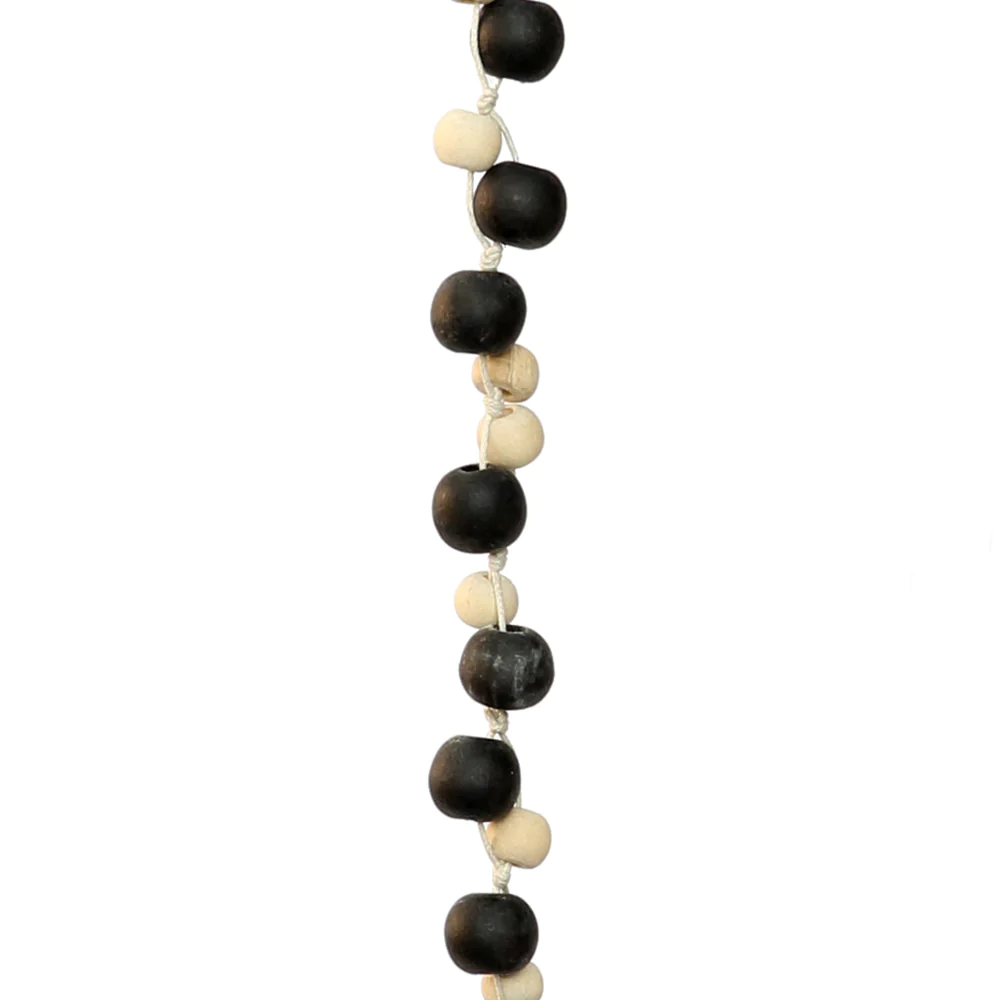 Bazar Bizar Decoratie- Halsketting | Canggu | Naturel Zwart