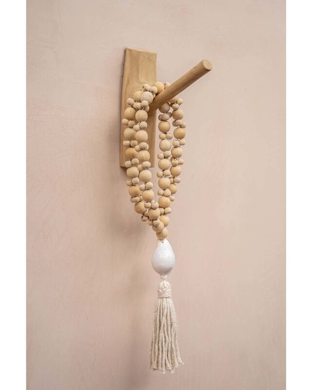 Bazar Bizar Decoratie- Halsketting | Kubu | Naturel Wit