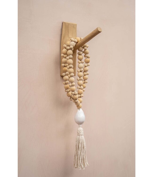 Bazar Bizar Decoratie- Halsketting | Kubu | Naturel Wit