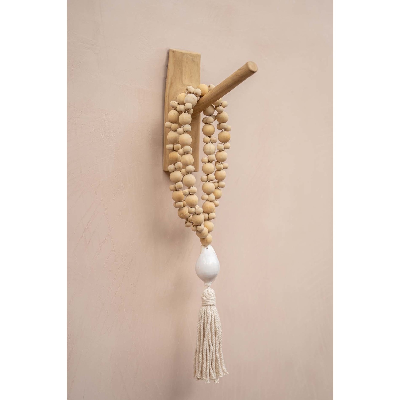 Bazar Bizar Decoratie- Halsketting | Kubu | Naturel Wit