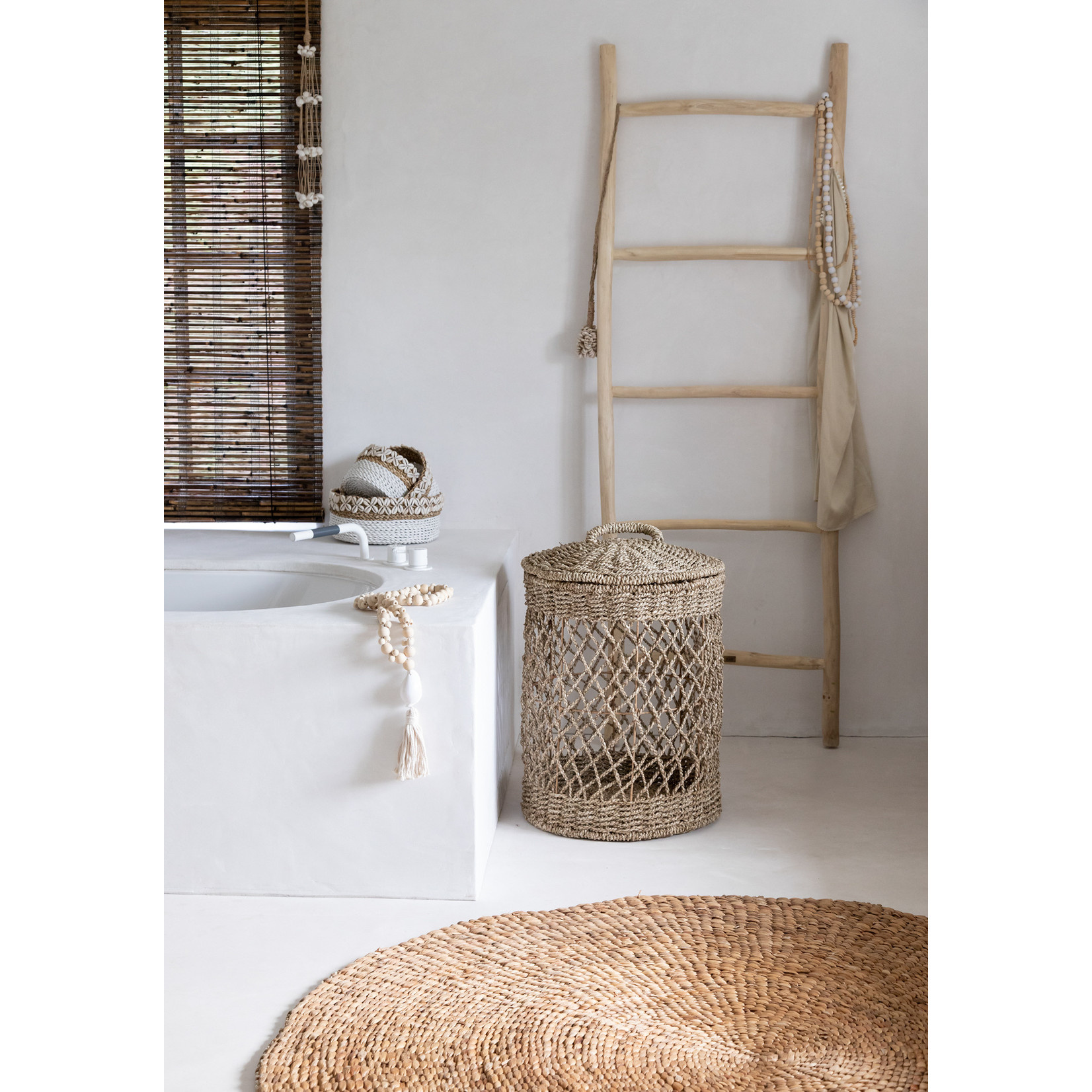 Bazar Bizar Decoratie- Halsketting | Kubu | Naturel Wit