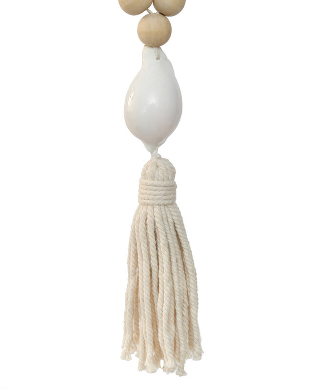 Bazar Bizar Decoratie- Halsketting | Kubu | Naturel Wit