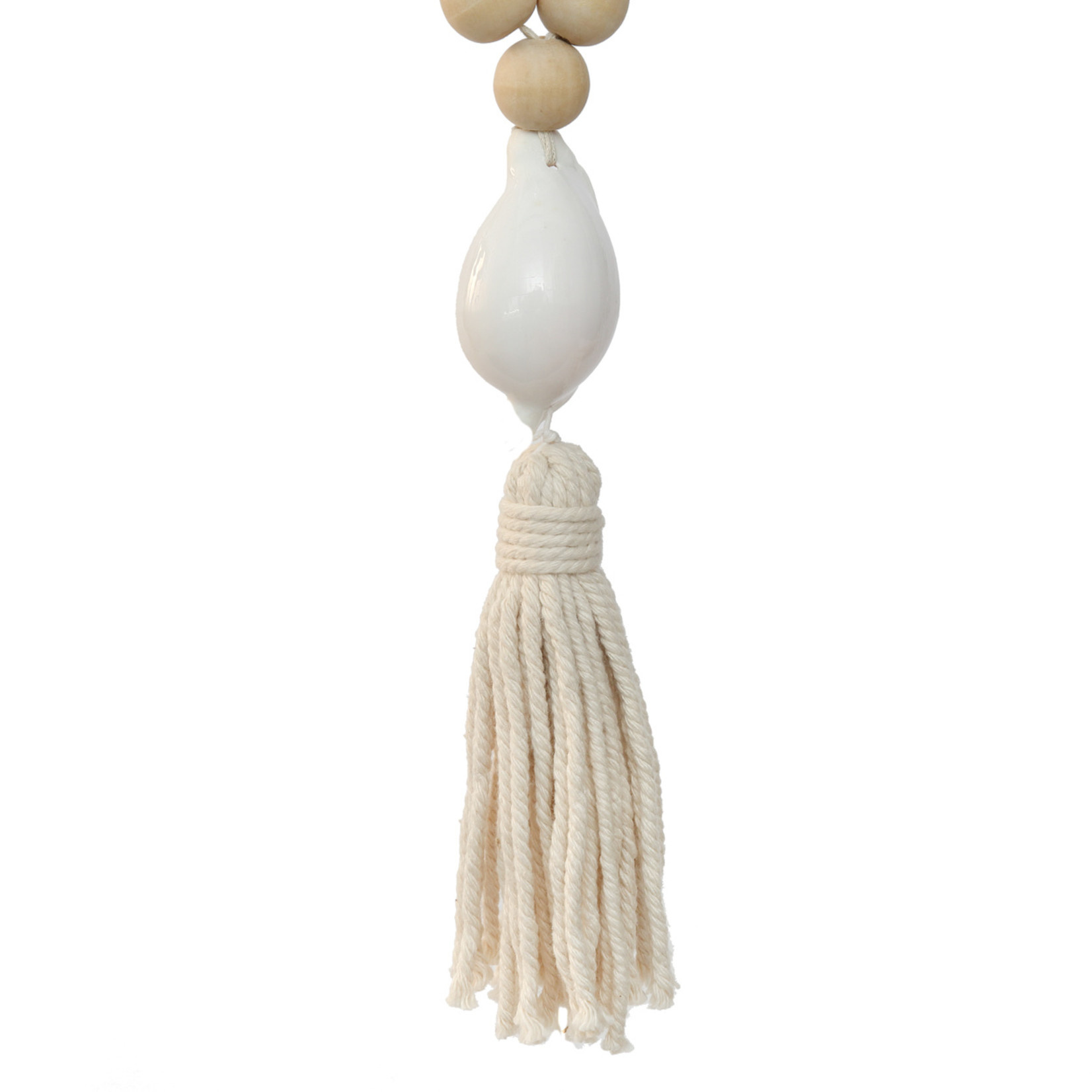 Bazar Bizar Decoratie- Halsketting | Kubu | Naturel Wit