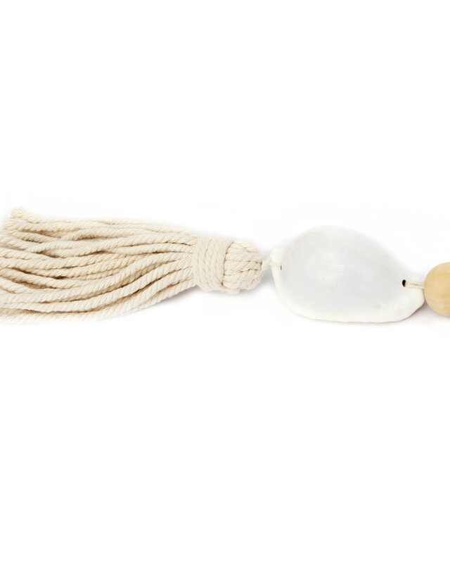 Bazar Bizar Decoratie- Halsketting | Kubu | Naturel Wit