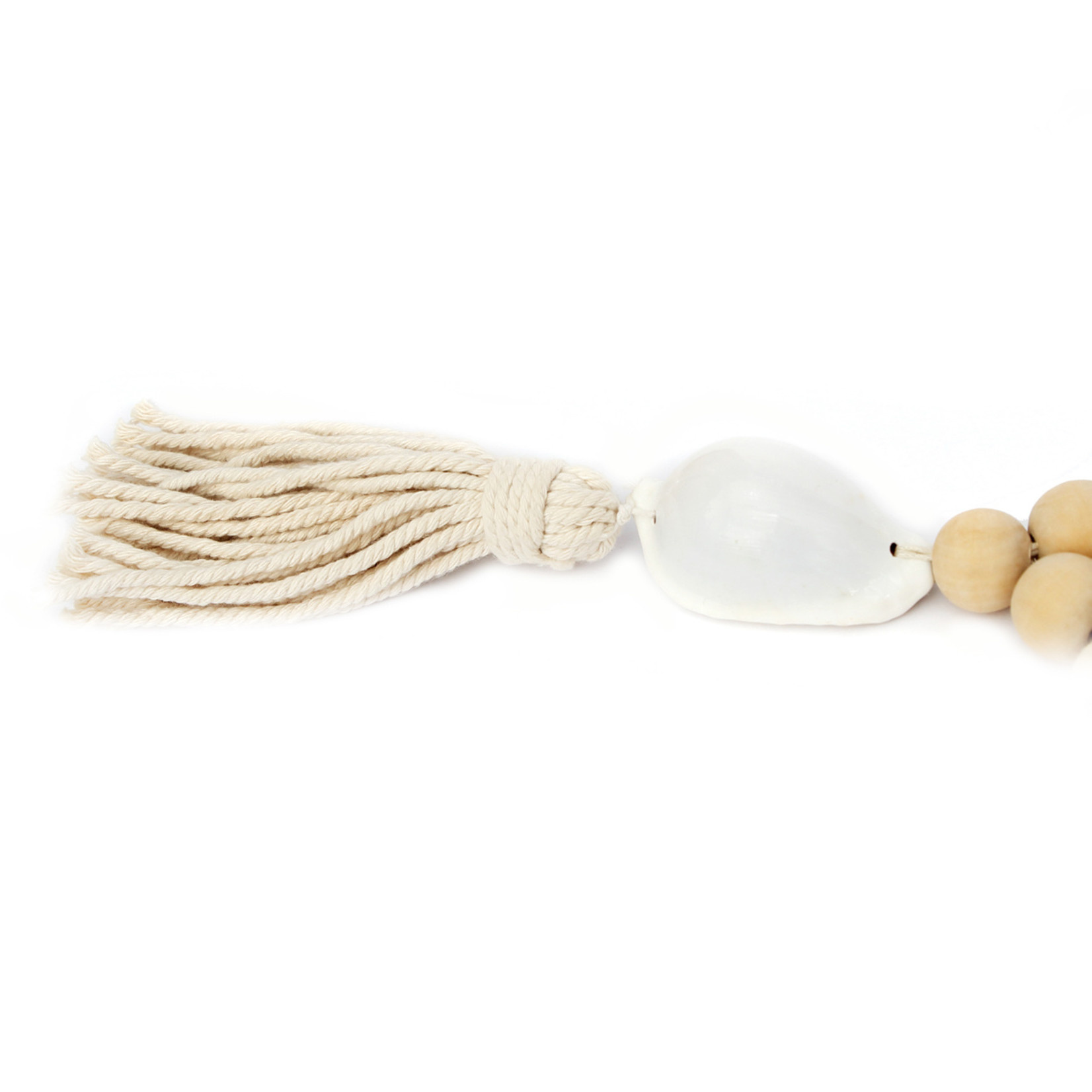 Bazar Bizar Decoratie- Halsketting | Kubu | Naturel Wit