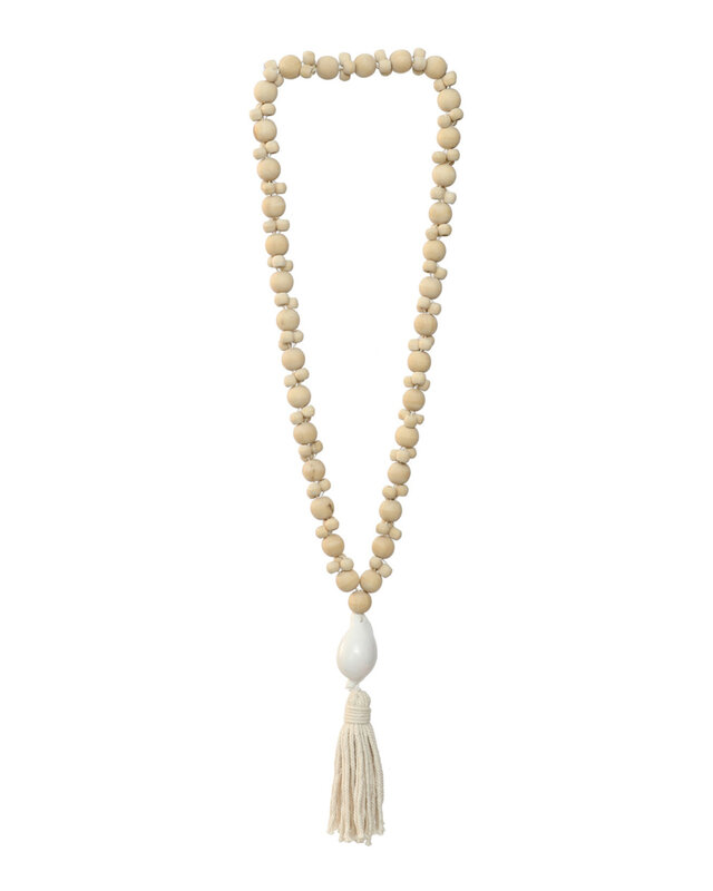 Bazar Bizar Decoratie- Halsketting | Kubu | Naturel Wit