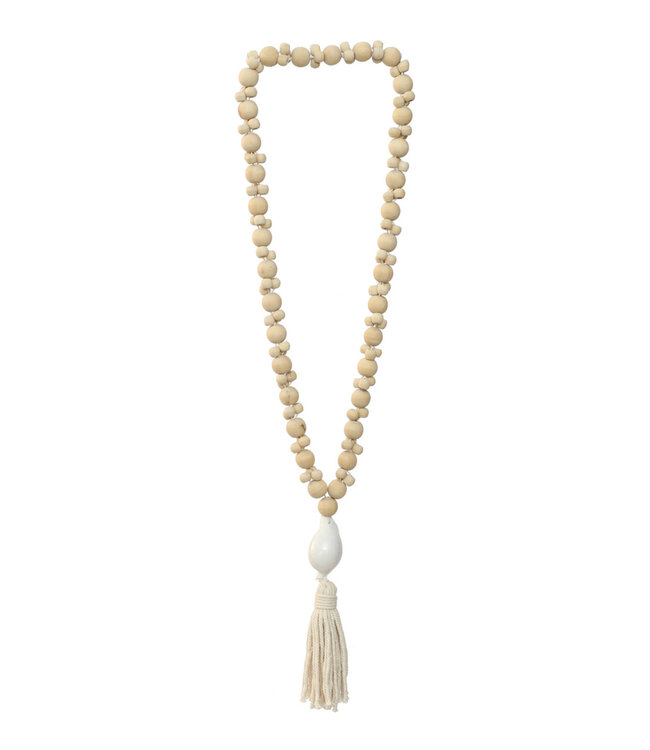 Bazar Bizar Decoratie- Halsketting | Kubu | Naturel Wit