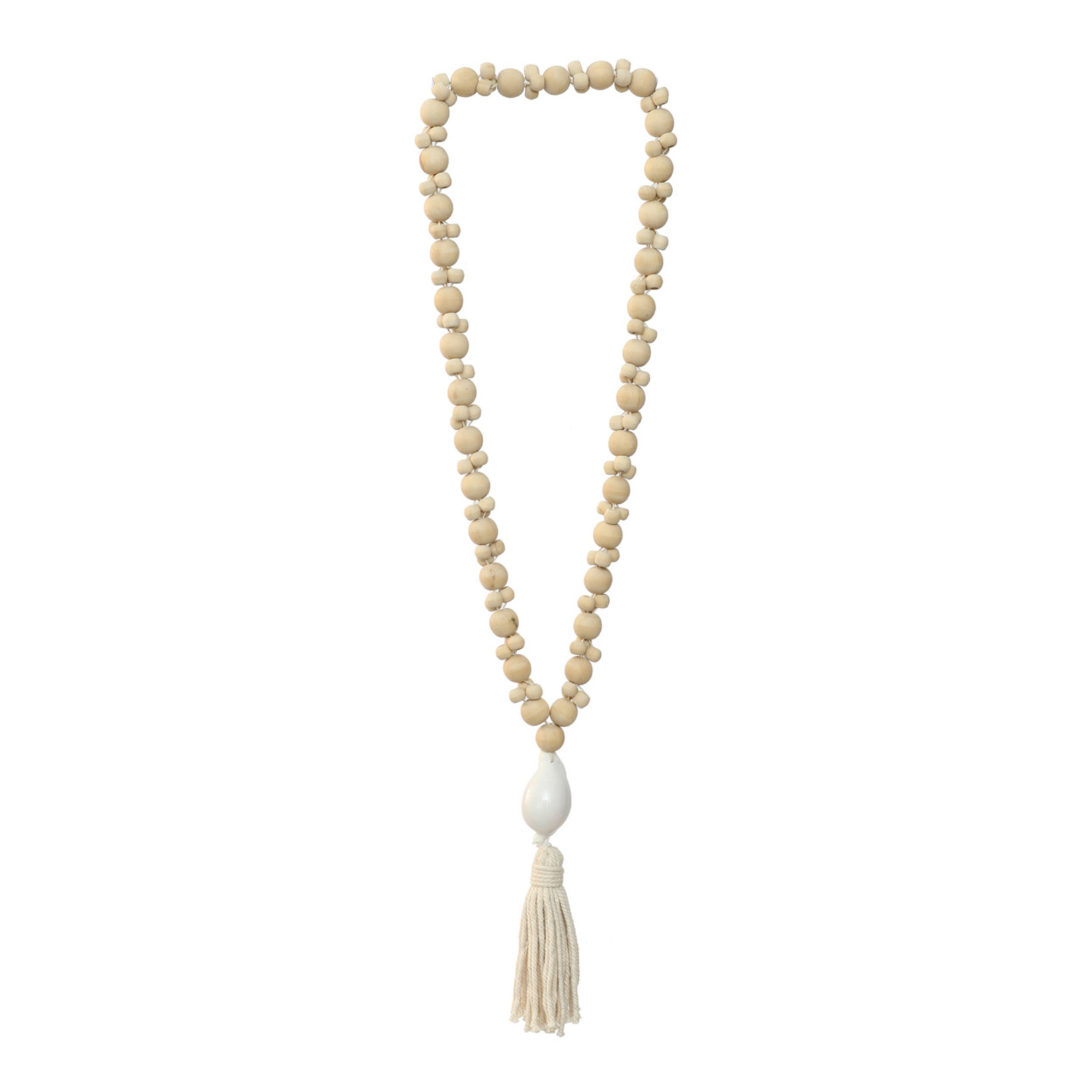 Bazar Bizar Decoratie- Halsketting | Kubu | Naturel Wit