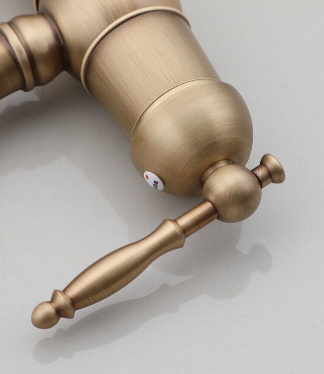 Rene Houtman Klassieke Bronzen Wastafelkraan - H30 cm