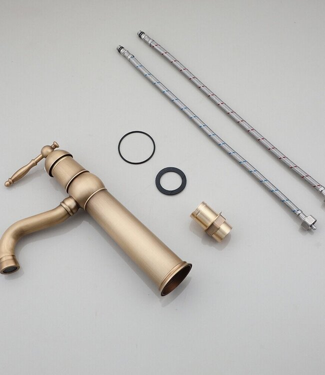 Rene Houtman Klassieke Bronzen Wastafelkraan - H30 cm