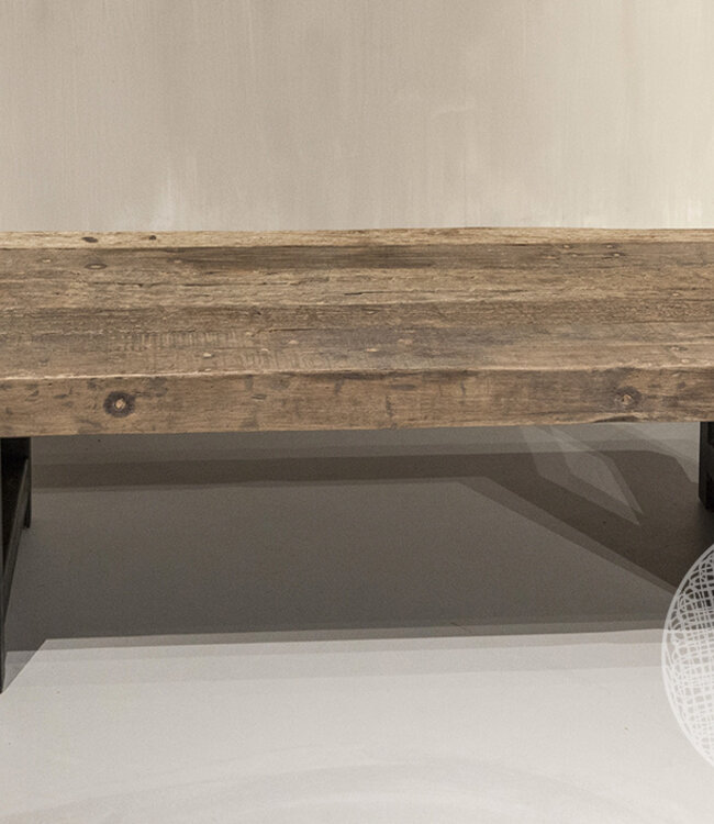 Be-Uniq Robuuste Oud Houten Salontafel | Urban Collection | 140 cm