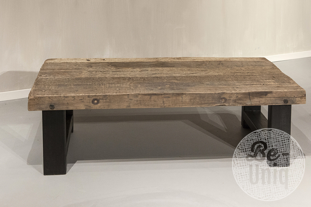 Be-Uniq Robuuste Oud Houten Salontafel | Urban Collection | 140 cm