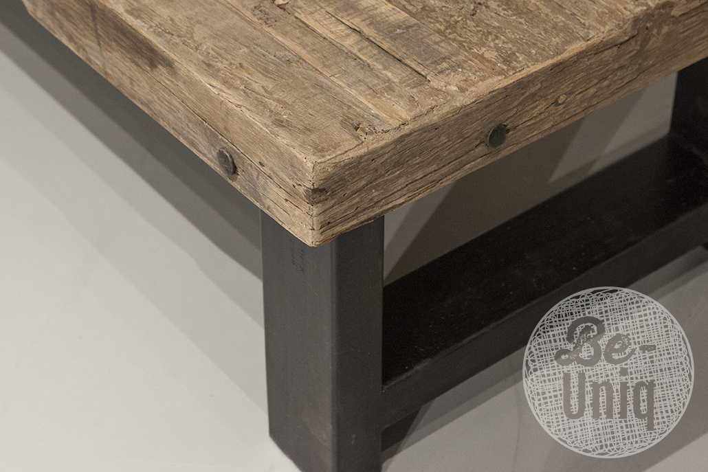 Be-Uniq Robuuste Oud Houten Salontafel | Urban Collection | 140 cm