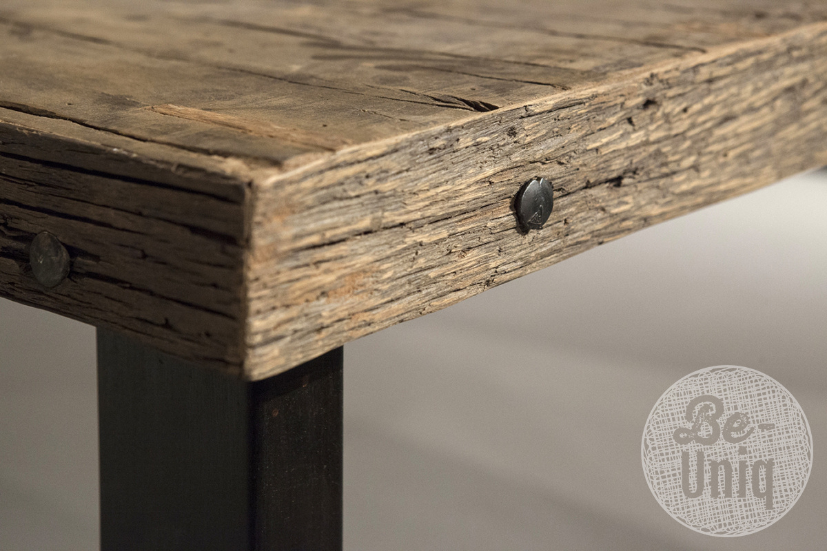 Be-Uniq Robuuste Oud Houten Salontafel | Urban Collection | 140 cm