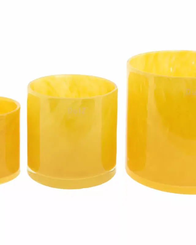 DutZ Cilinder Vaas | Mais Geel | H14 x D14 cm