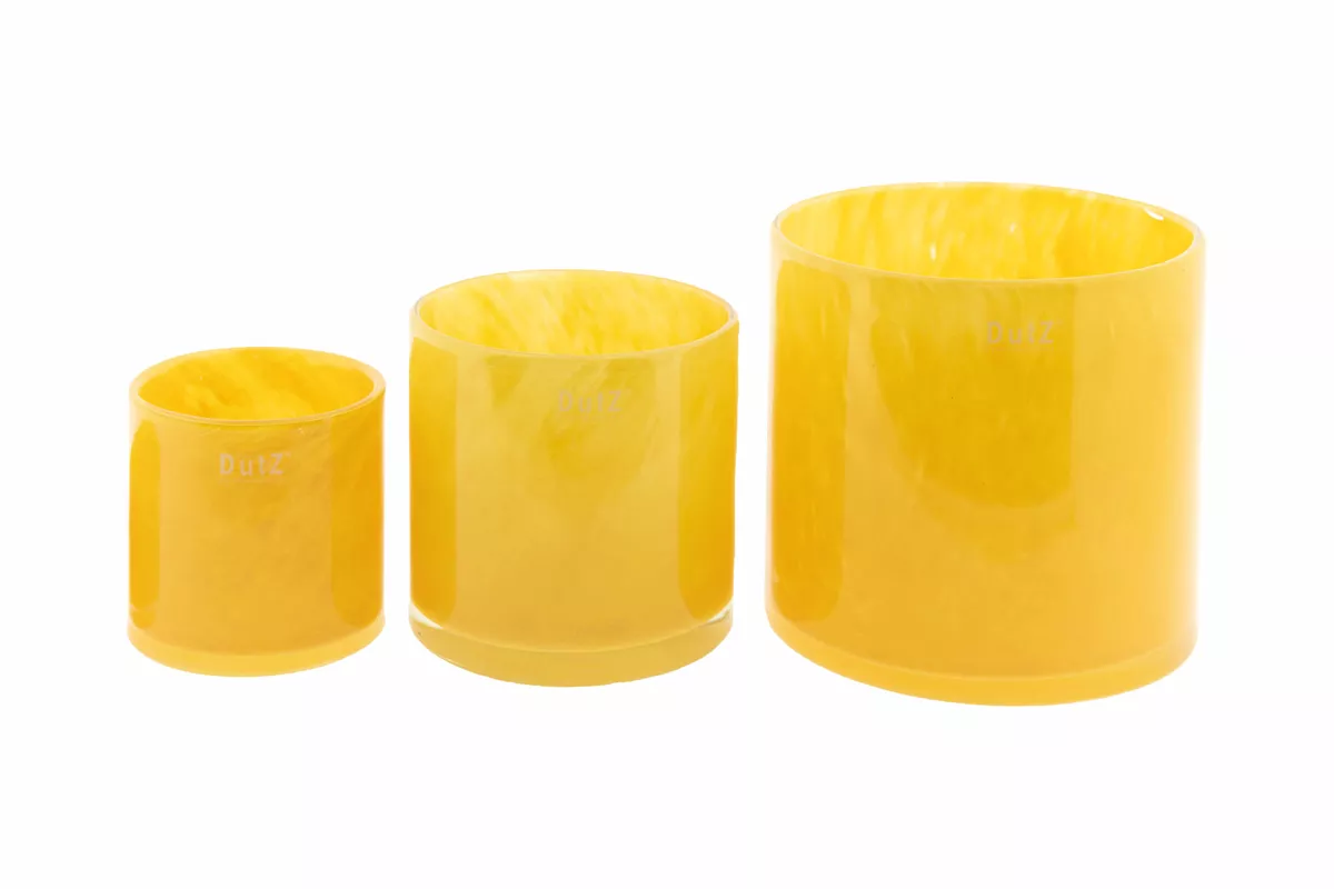 DutZ Cilinder Vaas | Mais Geel | H14 x D14 cm