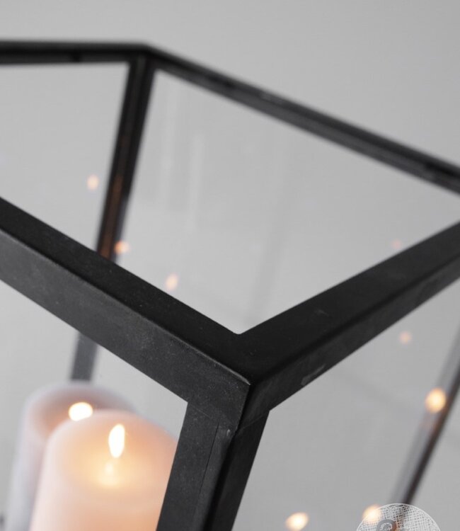 Be-Uniq Set Glazen Display Op Houten Zuil | 3 Maten