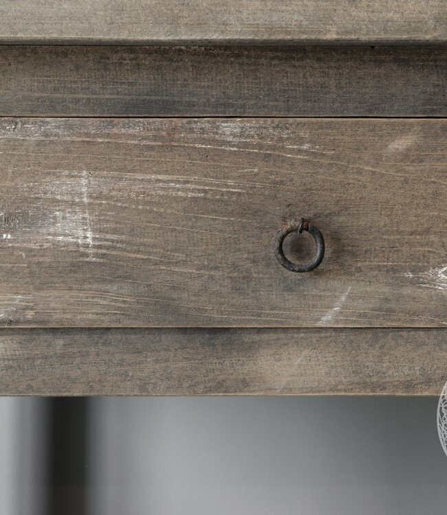 Be-Uniq Wandtafel Oud Verweerd Hout | H80 x B160 x D45 cm