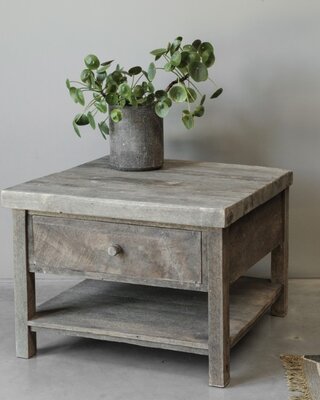 Be-Uniq Bijzettafel Samar | Met Lade | H50 x B70 x D70 cm