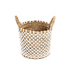 De Cross Stitched Macramé Mand | Naturel/Wit | Verkrijgbaar In 3 Maten