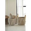 De Straight Stitched Macramé Mand | Naturel/Wit | Verkrijgbaar In 3 Maten