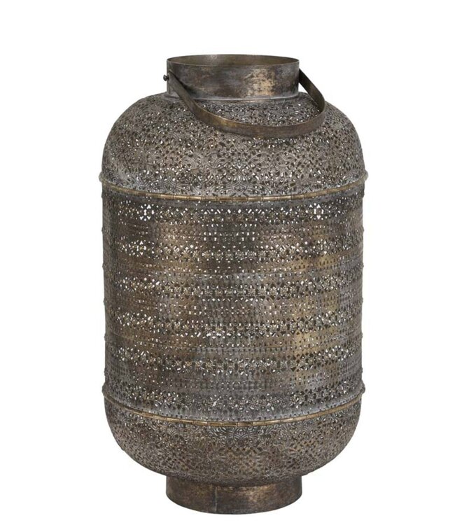 Light&Living Lantaarn Kadapa | Bruin Goud Met Glas | Ø37,5x62 cm