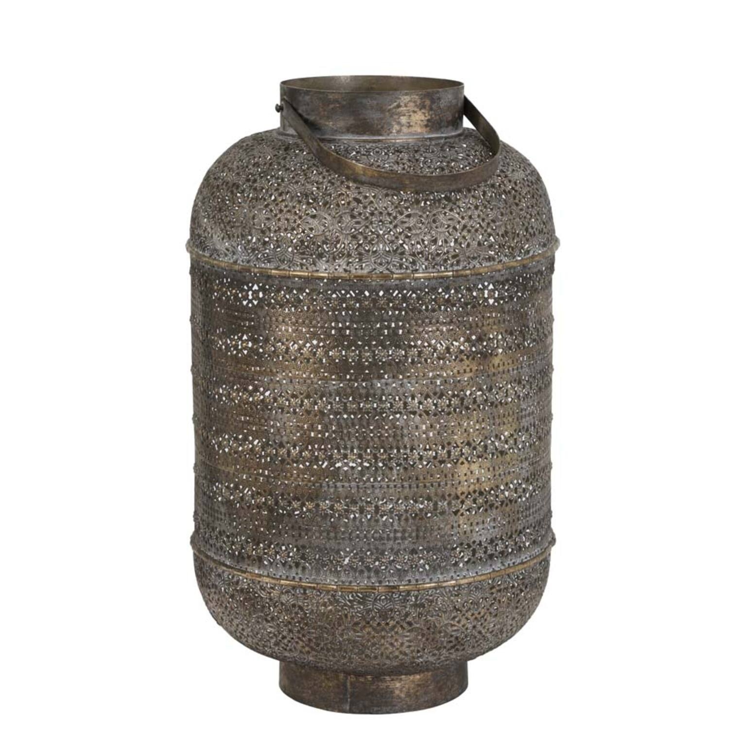 Light&Living Lantaarn Kadapa | Bruin Goud Met Glas | Ø37,5x62 cm