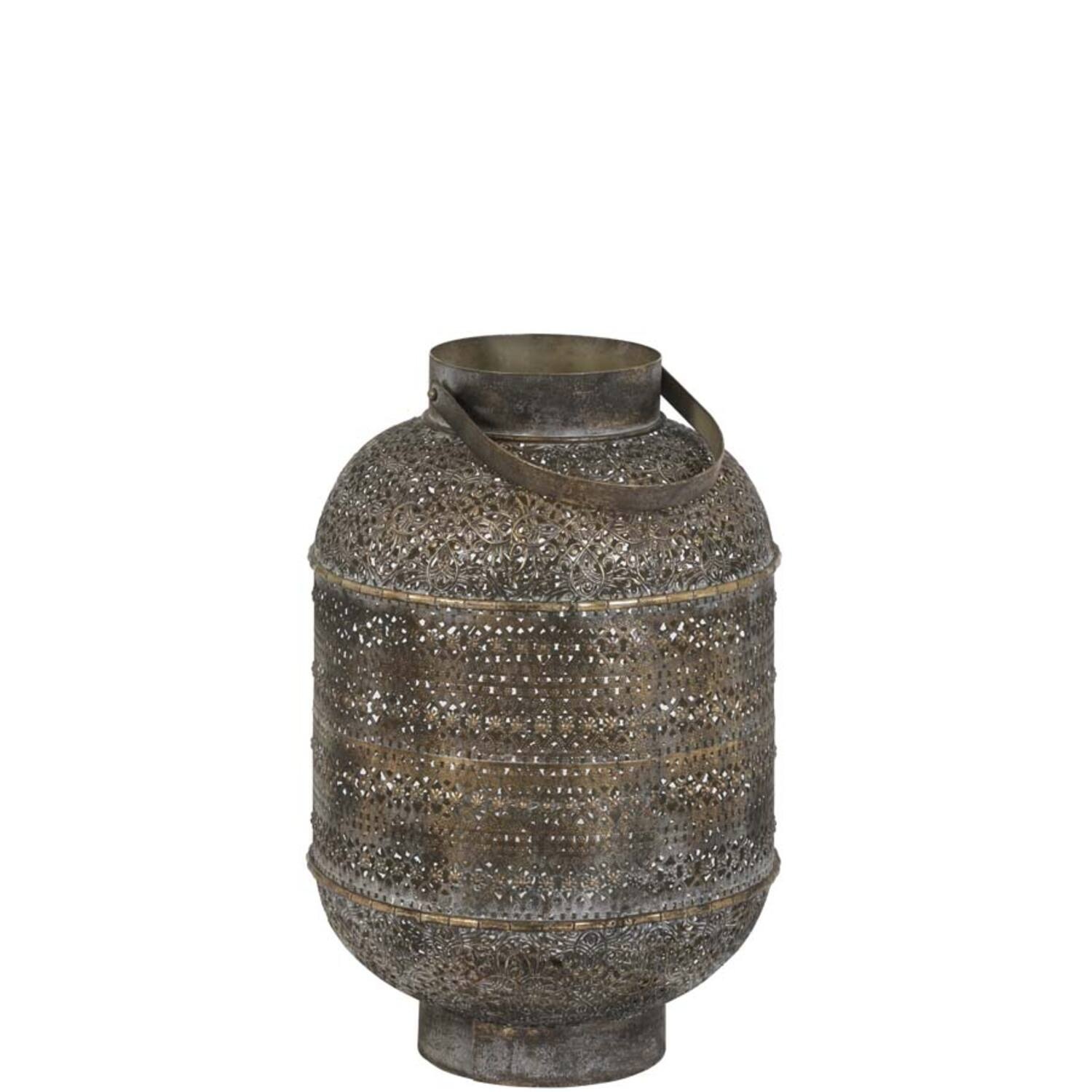 Light&Living Lantaarn Kadapa | Bruin Goud Met Glas | Ø31x45,5 cm