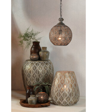 Light&Living Hanglamp Ananya | Bruin Goud | Ø26,5x31 cm