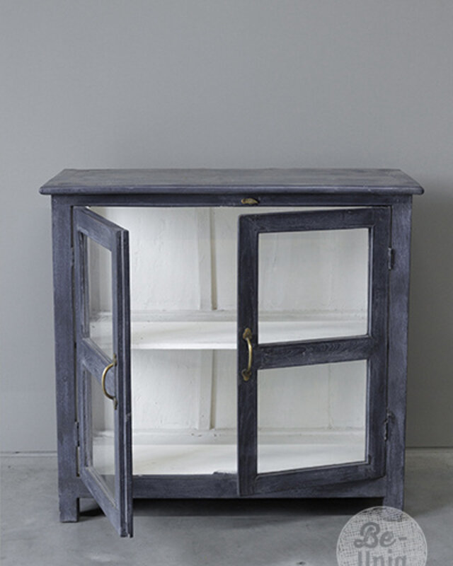 Be-Uniq Origineel Oud Vitrinekastje | India | H71 x B76 x D34 cm