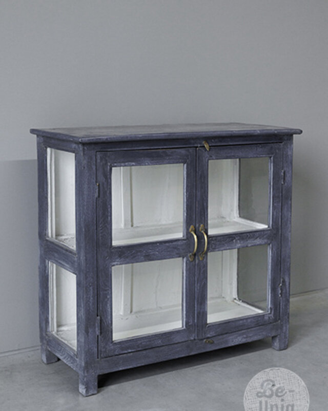 Be-Uniq Origineel Oud Vitrinekastje | India | H71 x B76 x D34 cm